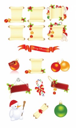 vector de elementos decorativos de Navidad