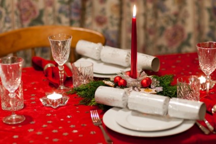طاولة طعام عيد الميلاد
