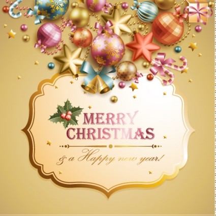 Christmas Elements Background Vector