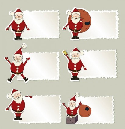Christmas Elements Stickers Vector