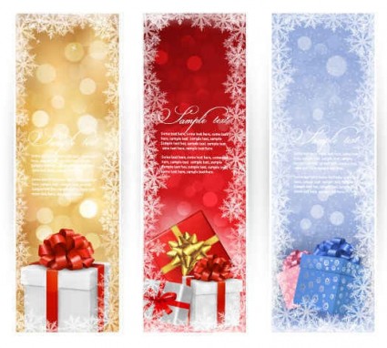 Christmas Gift Banner Background Vector Graphics