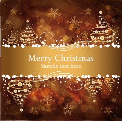 Christmas Gorgeous Brown Background Vector