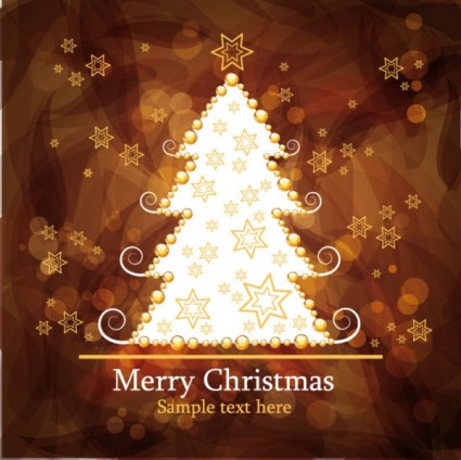 Christmas Gorgeous Brown Background Vector