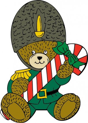 oso de la Guardia de Navidad clip art