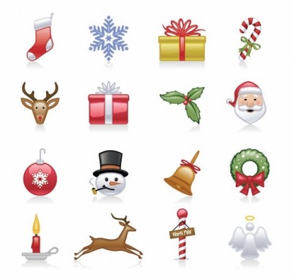 icônes de Noël vector set