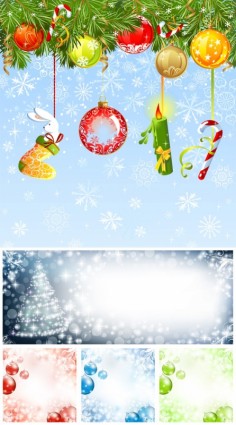 sfondo vettoriale e ornamenti di Natale