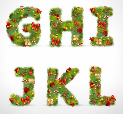 ornamenti di Natale composto da vettore di lettere