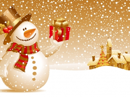 Christmas Snowman Wallpaper Christmas Holidays
