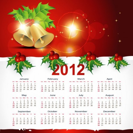 gráfico de Navidad estilo calendario vectorial
