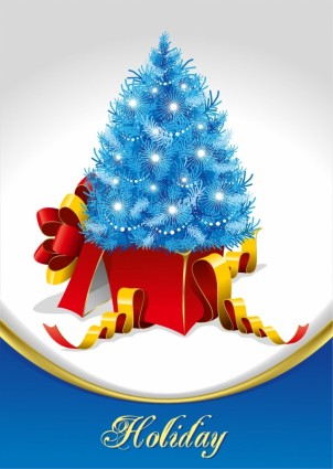 árbol de Navidad y regalos vector