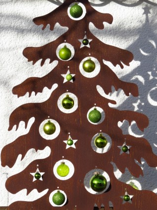 árbol de Navidad metal glaskugeln