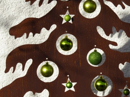Weihnachtsbaum Metall glaskugeln