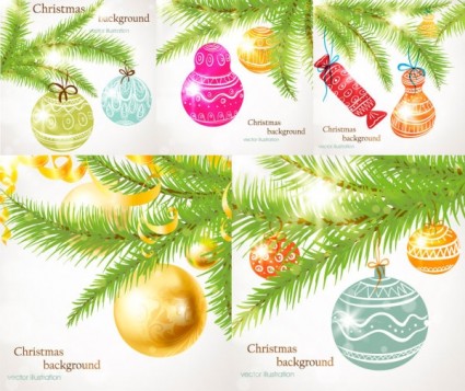 albero di Natale ornamenti vettoriale