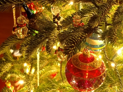 ornements d'arbre de Noël fond d'écran fêtes