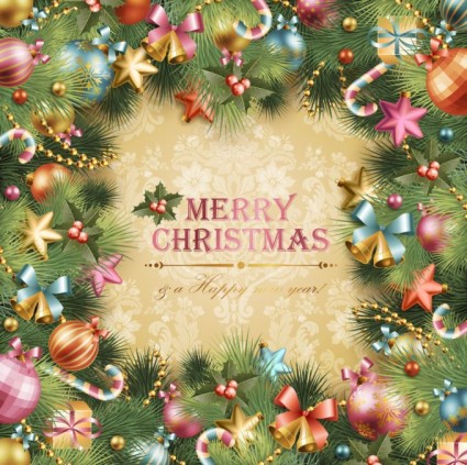 tarjeta de vector de árbol de Navidad
