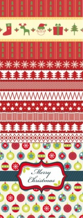 Christmas Two Sides Continuous Background Vector