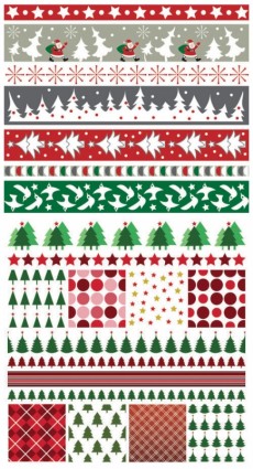 Christmas Two Sides Continuous Background Vector