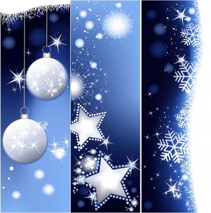 sfondo di Natale verticale a forma di bandiera vettoriale