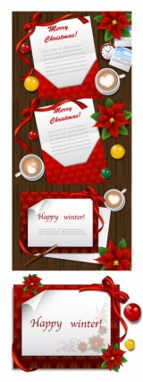 lettere di augurio di Natale vettoriali
