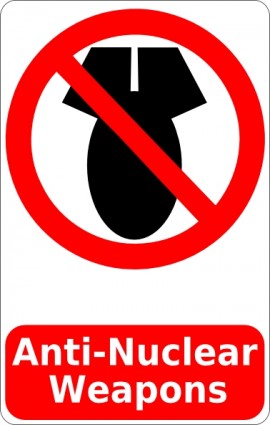 Cibo anti armas nucleares sinal clip-art