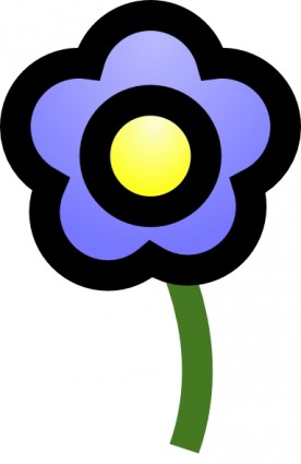 image clipart fleur bleue Cie