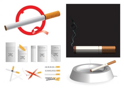 vector de tema del cigarrillo