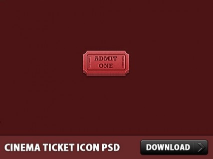 Cinema Ticket Icon Psd