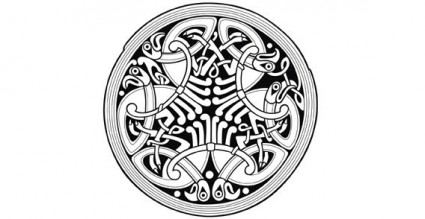 lingkaran celtic ornamen vektor