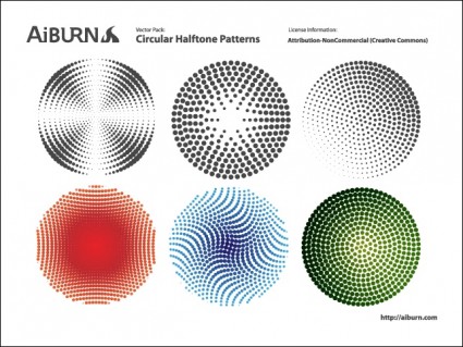 円形のハーフトーン パターン