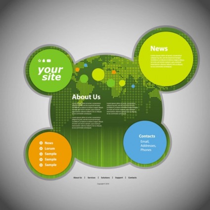 Circular Web Template Vector