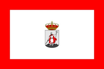 Bandera de la ciudad de Gijón Asturias España clip art