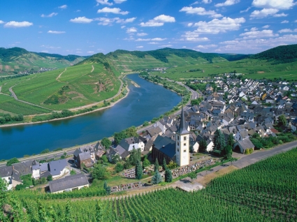 City Of Bremm And Moselle River Wallpaper Germany World