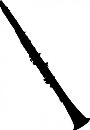 clip art de clarinete silueta