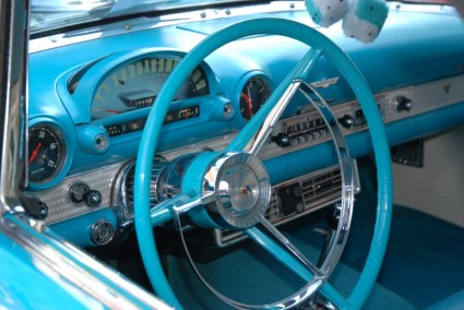 classic auto clásico azul