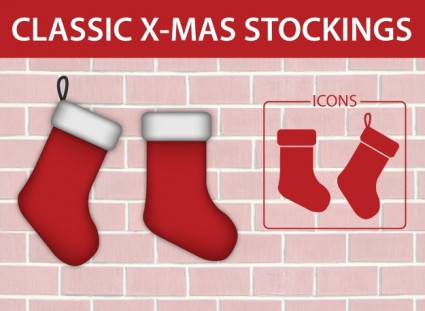 biểu tượng cổ điển Giáng sinh stocking