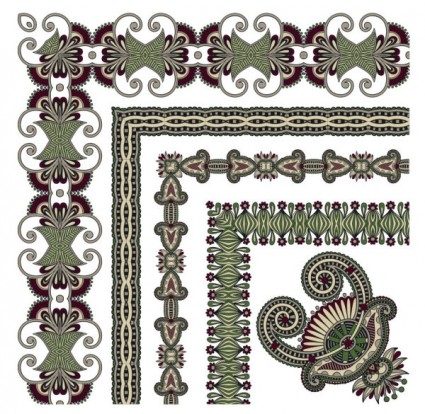 Classic Decorative Patterns Elements Vector