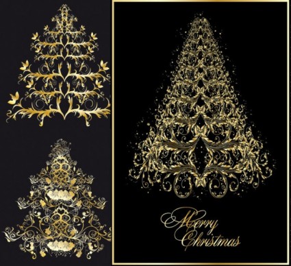 vector de patrón europeanstyle clásico árbol de Navidad