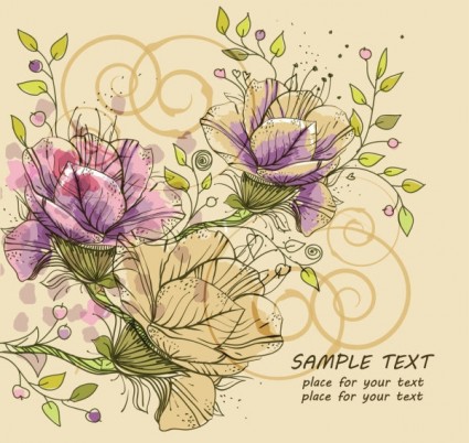 Classic Handpainted Pattern Background Vector