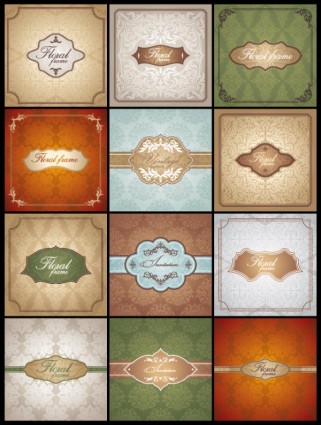Classic Pattern Cards Background Vector