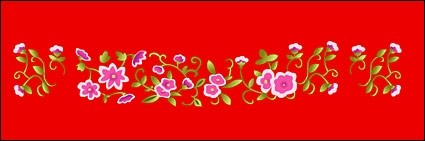 vector clássica chinesa auspicioso flores pequenas