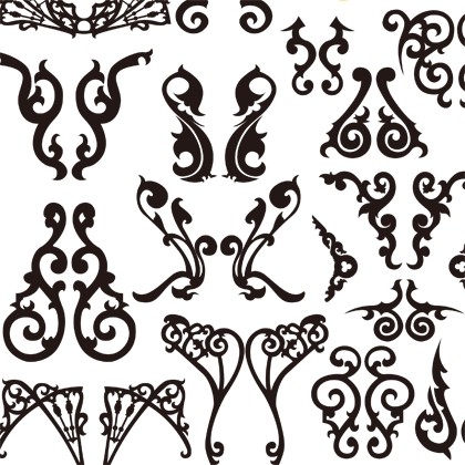 古典裝飾紋樣免費向量圖形