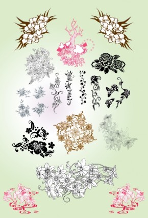 klassische Muster Vektor Blumen