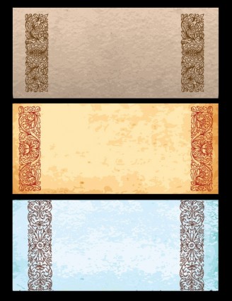 古い紙と古典的なパターン ベクトル
