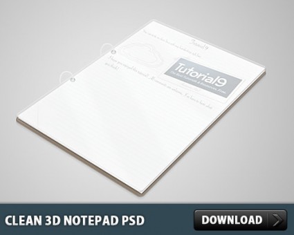 cleand notepad psd