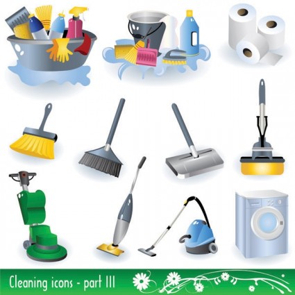 vector de icono de suministros de limpieza