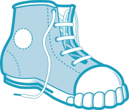 pakaian biru boot clip art