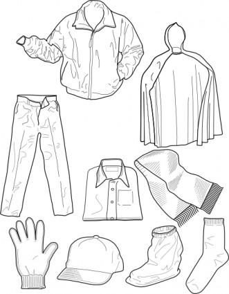 Quần áo phác thảo tất quần áo jacket clip nghệ thuật