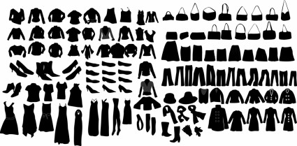 Clothing Silhouettes Vector
