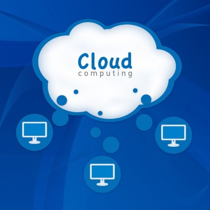 Cloud computing illustration vectorielle