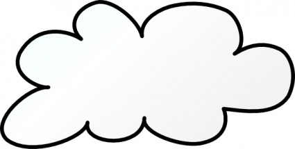 nube contorno clip art